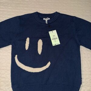 Molo Blue Smiley Face Kids Sweatshirt